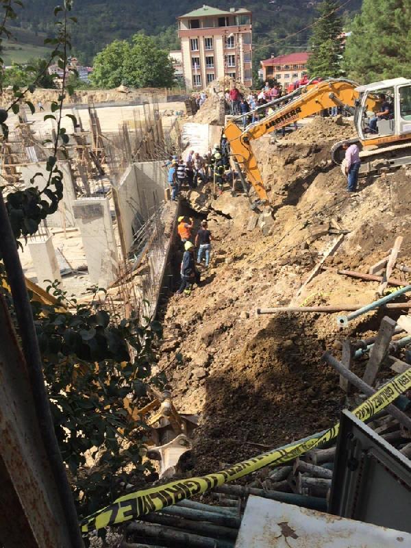 Ordu'da hastane inşaatında göçük : 1 işçi öldü