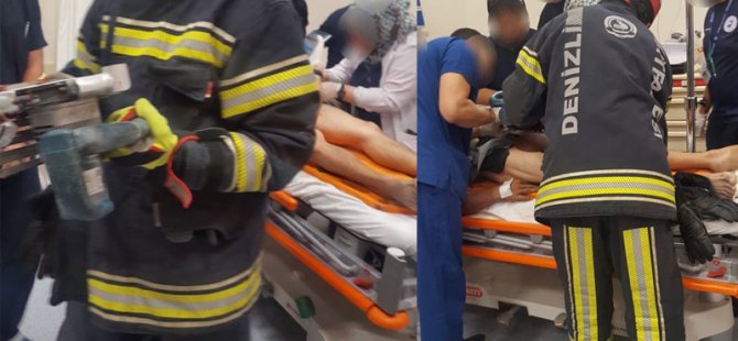 Sunta keserken cinsel organını parçaladı