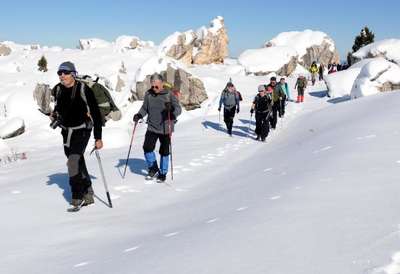 Sahile 40 kilometre uzakta kar yürüyüşü