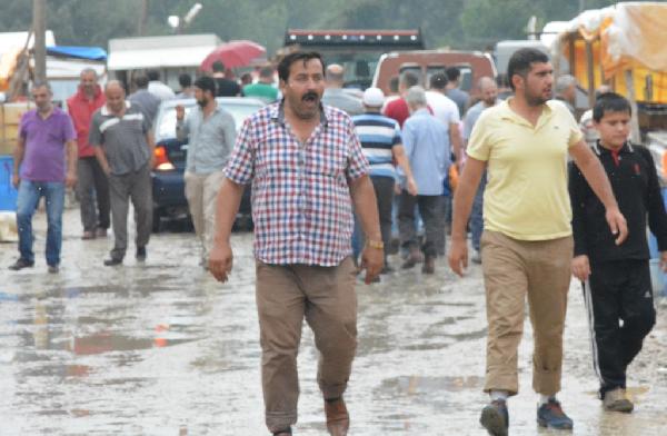 Bursa'da kurban pazarında arife yoğunluğu