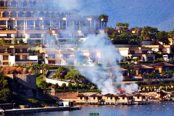El Maktum'un Bodrum'daki otelinde yangın