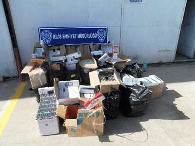 Kilis'te 51 bin paket sigara ele geçirildi
