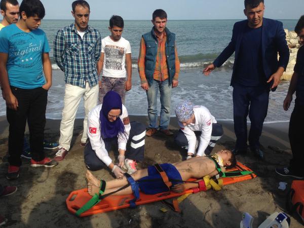11 yaşındaki çocuk boğulma tehlikesi geçirdi