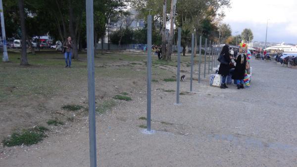 Fındıklı Parkı, metro şantiyesi için demir çubuklarla çevrelendi, vatandaş tepki gösterdi