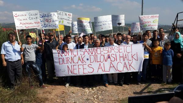 Dilovası sakinleri Adatepe için nöbet başlattı