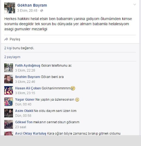 Facebook'ta helalleştikten sonra babasının mezarı başında intihar etti