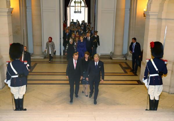 Cumhurbaşkanı Erdoğan Belçika Kraliyet Sarayı’nda