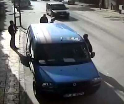 Kargo aracındaki hırsızlık güvenlik kamerasında