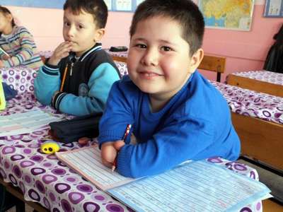Engelli Muhammet'in karne sevinci