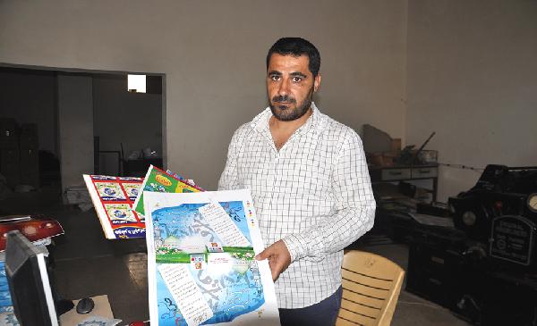 Suriye'de yıkılan matbaasını Reyhanlı'da kurdu