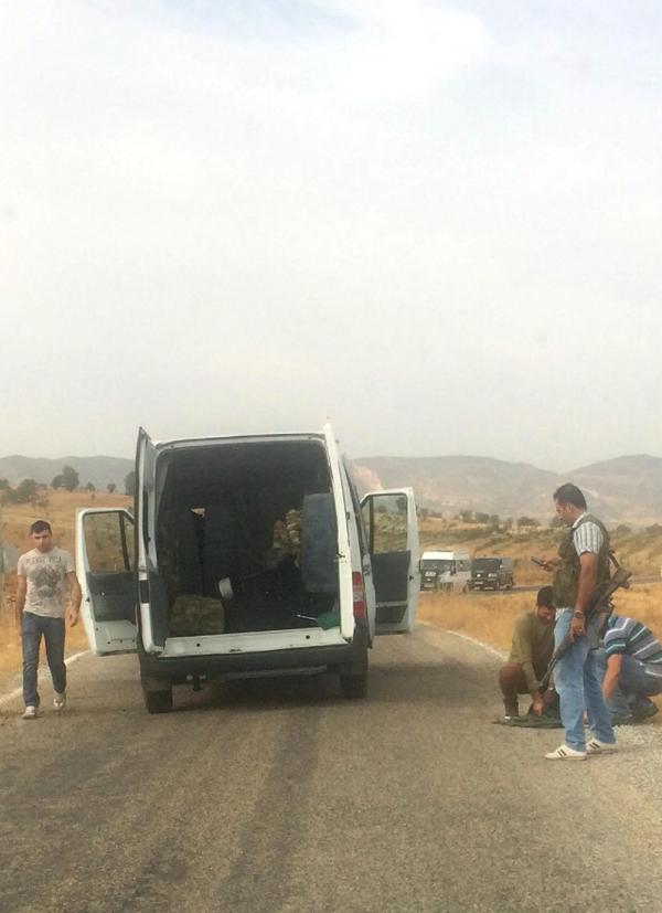 Gercüş'te PKK'nın yola tuzakladığı mayın imha edildi