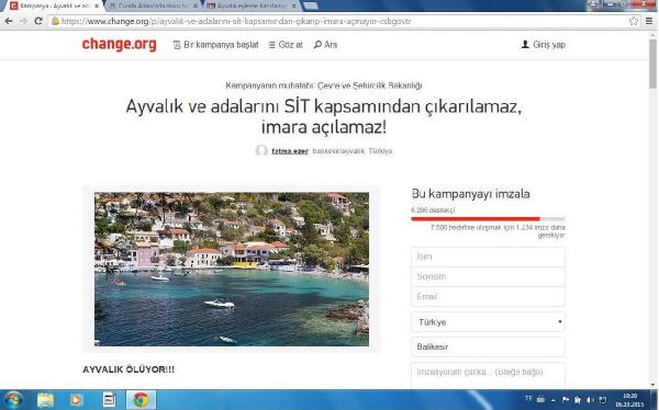 Ayvalık'ta SİT alanlarının imara açılmaması için imza kampanyası