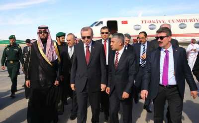 Cumhurbaşkanı Erdoğan, Suudi Arabistan Kralı Abdullah'ın Cenaze Törenine Katılmak Üzere Riyad'da