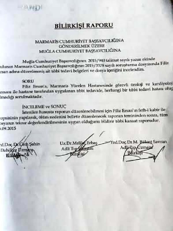 Adli Tıp'tan savcılığa "Filiz Ersan mezarı otopsi için açılsın" önerisi (2)