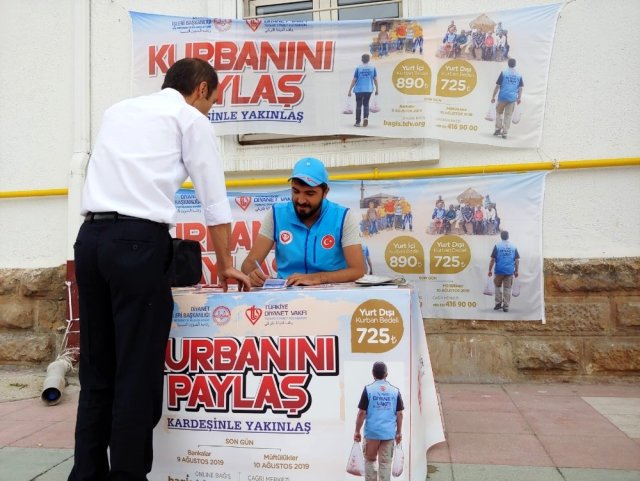 Gurbetçi vatandaş 100 kurban bağışladı