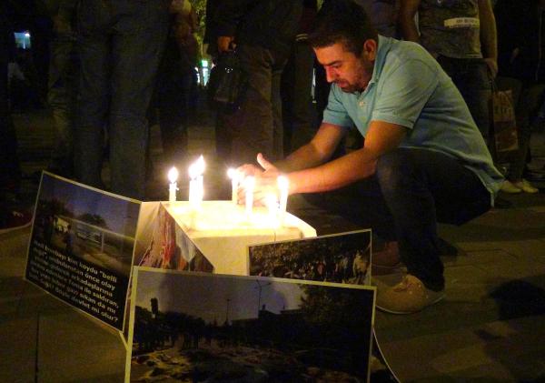 Ankara'daki bombalı saldırıya Uşak'ta yürüyüşle protesto