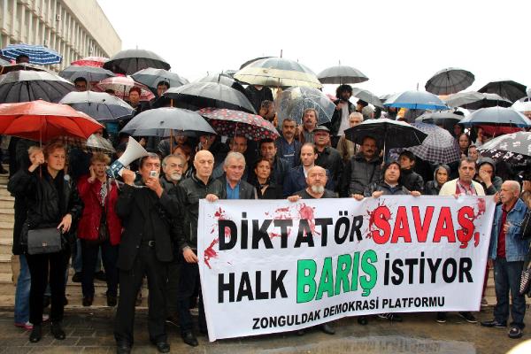 Ankara'daki patlama Zonguldak'ta protesto edildi
