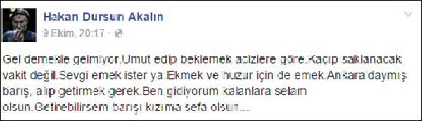 Ankara'daki saldırıda can veren öğretmenden yürek yakan mesaj