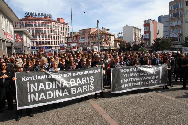 Balıkesir'de saldırıya yürüyüşlü protesto