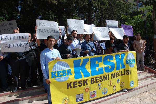 Besni’de bombalı saldırı protestosu