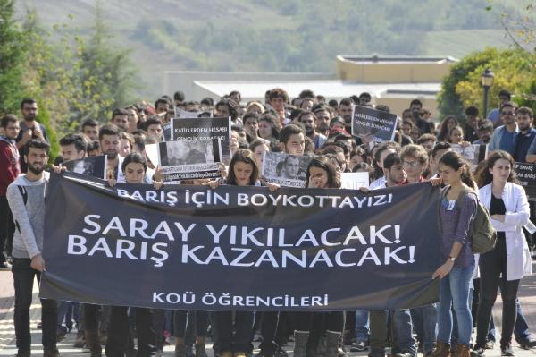 Kocaeli Üniversitesi öğrencilerinden Ankara'daki patlamaya protesto