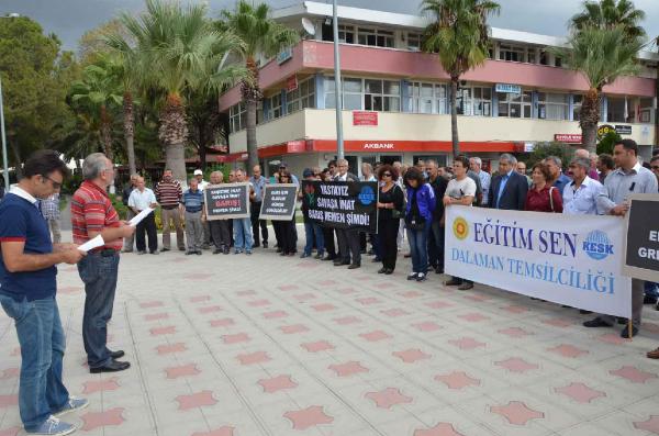 Ankara'daki bombalı saldırı Ortaca'da protesto edildi