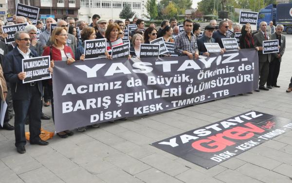 Kırıkkale'de Eğitim-Sen üyelerinden terör saldırısına tepki