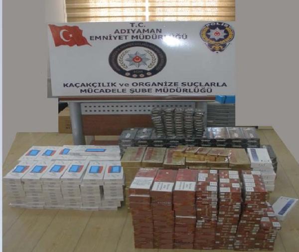 Adıyaman'da 7 bin 535 paket sigara ele geçirildi