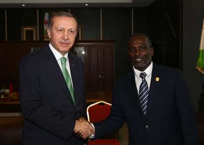 Cumhurbaşkanı Erdoğan, Cibuti’de Burhan Bey Caddesi Yenileme Projesi'nin Temel Atma Törenine Katıldı