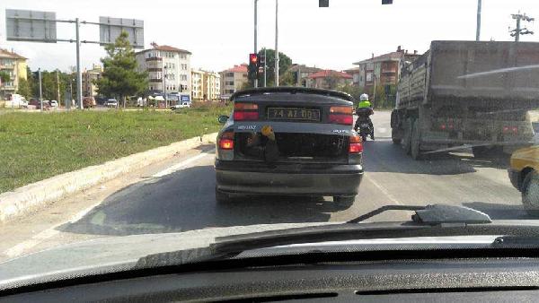 Otomobil bagajında işçi taşıyan şoföre soruşturma