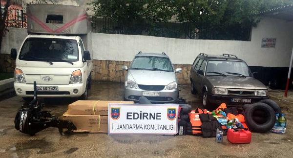 Edirne’de Yunanistan’a geçmek isteyen 7 Suriyeli yakalandı