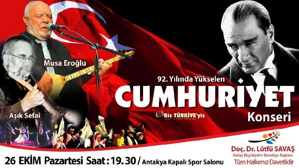 Hatay'da Musa Eroğlu ile Aşık Sefai 'Kardeşlik konserinde' sahne alacak
