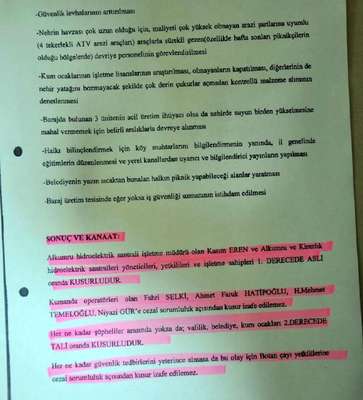 6 kişinin öldüğü baraj faciasında santral yöneticilerinden sonra valilik ve belediye kusurlu