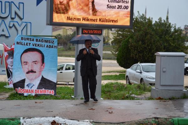 Bağımsız milletvekili adayını kimse dinlemedi