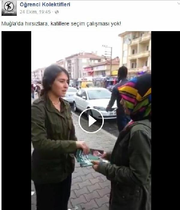 AK Parti broşürü dağıtan kadınlara kadın tepkisi