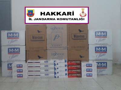 Hakkari'de 95 bin paket kaçak sigara