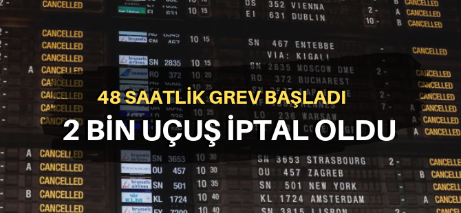 Havacılık sektörünün en büyük grevi