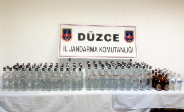 Düzce'de kaçak içki operasyonu