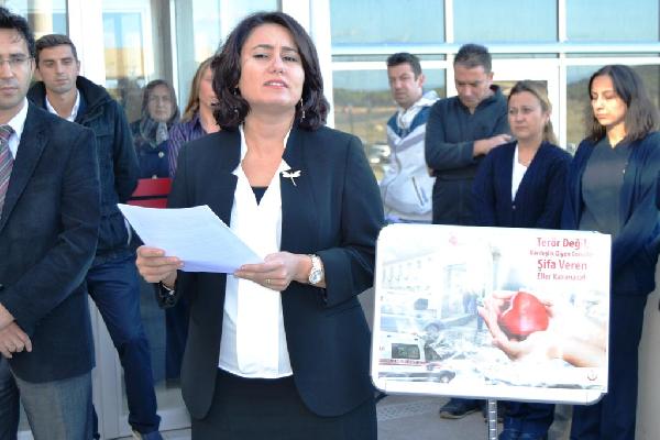 Ayvalık Devlet Hastanesi'nde terör tepkisi
