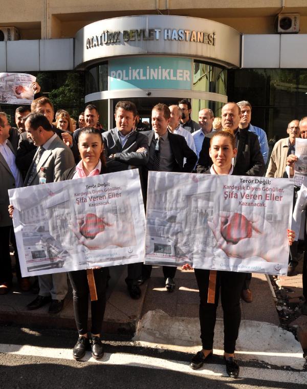 Zonguldak’ta sağlık çalışanları terörü kınadı