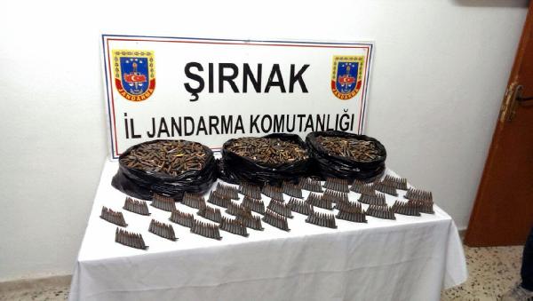 Şırnak'ta 11 bin 500 mermi ele geçirildi