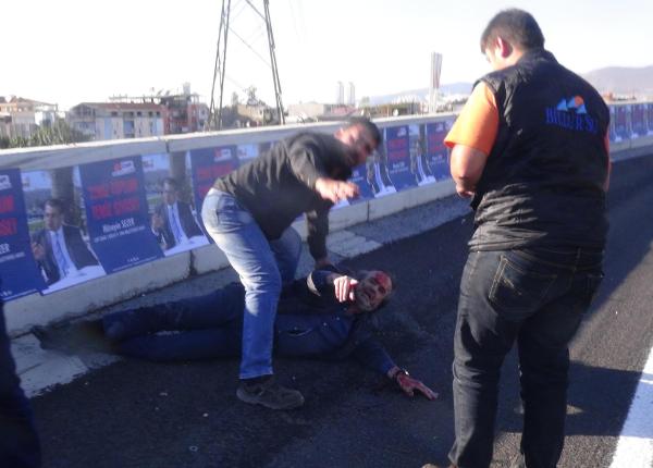 Polisten kaçan alkollü sürücü 2 polisi yaraladı (2)