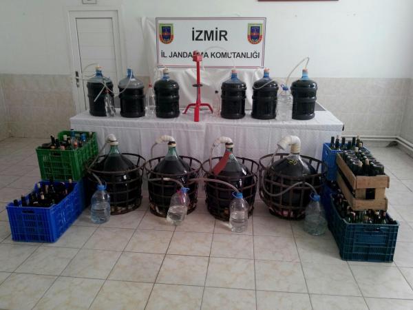 İzmir'de jandarmadan, sahte içki operasyonu