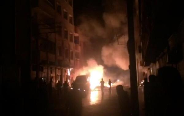 Nusaybin'de marketteki patlama anı kamerada