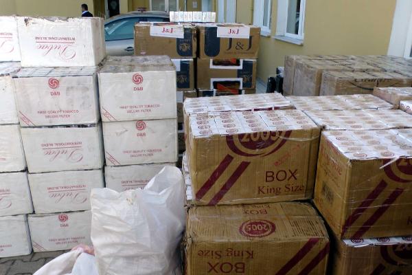 Akaryakıt tankerinde 84 bin paket kaçak sigara ele geçirildi