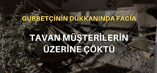 Tavan müşterilerin üzerine çöktü: Yaralılar var