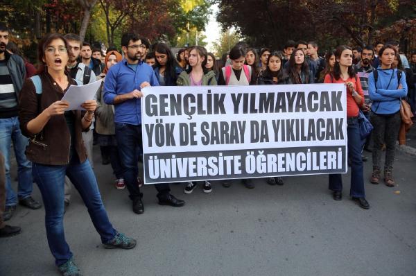 Ankara Üniversitesi'nde YÖK eylemi