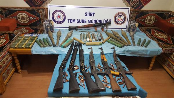 Siirt'te mezarlık ve türbede PKK cephaneliği bulundu
