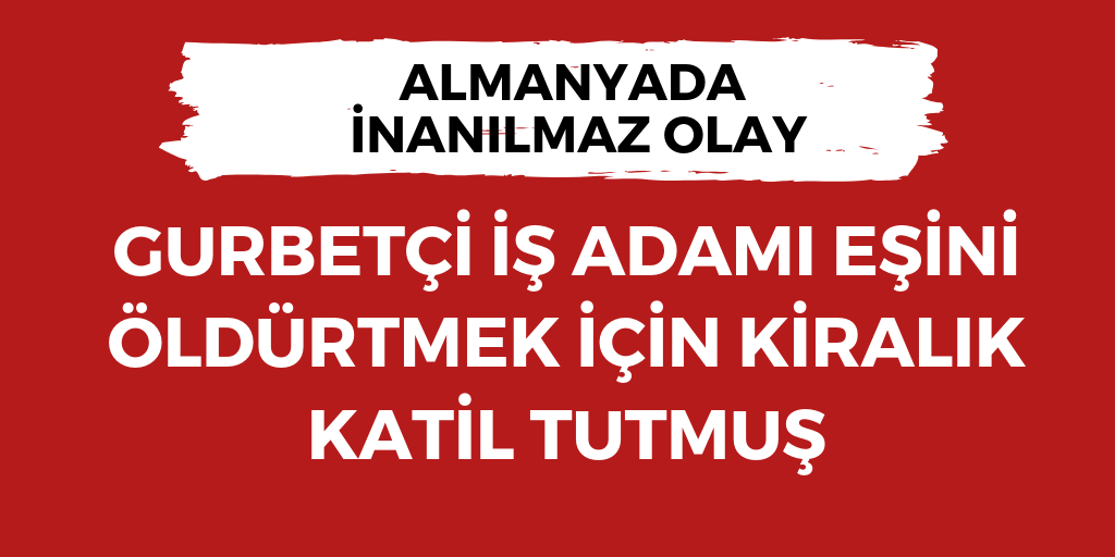 Gurbetçi iş adamı kiralık katil tutmuş
