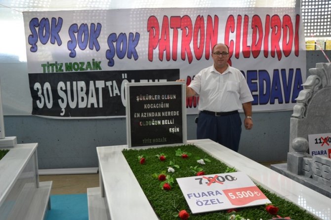 Fuarda indirimli mezar satışı